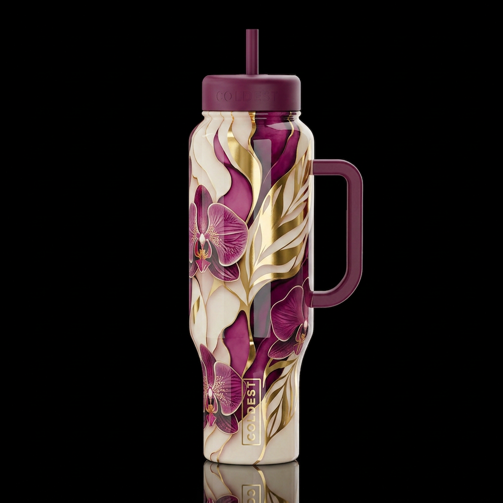 16K resolution, hyper-realistic, ultra-detailed te... water bottle design