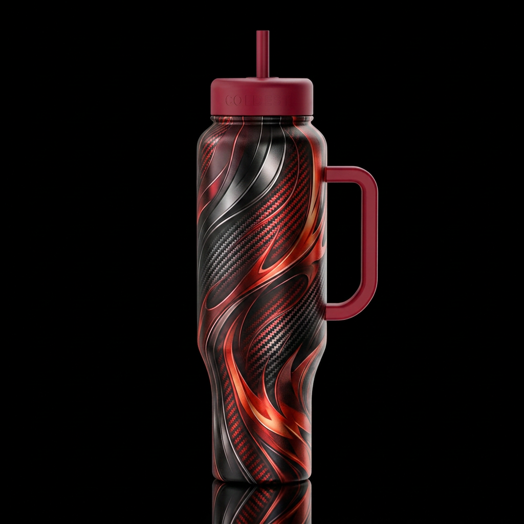 16K resolution, hyper-realistic, ultra-detailed te... water bottle design
