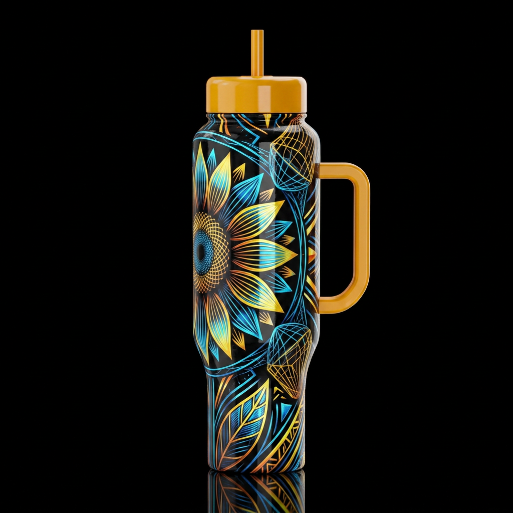 16K resolution, hyper-realistic, ultra-detailed te... water bottle design