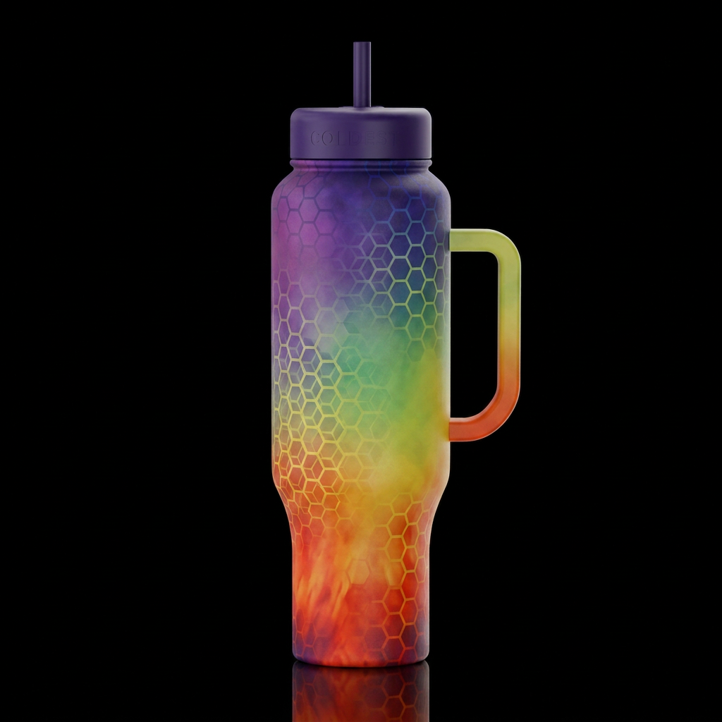 16K resolution, hyper-realistic, ultra-detailed te... water bottle design