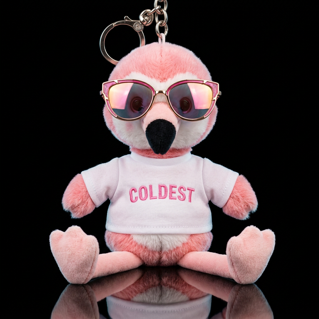 Pinky the Flamboyant Flamingo water bottle design