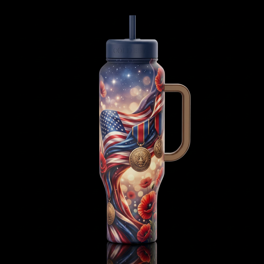 Forever in Memory water bottle design