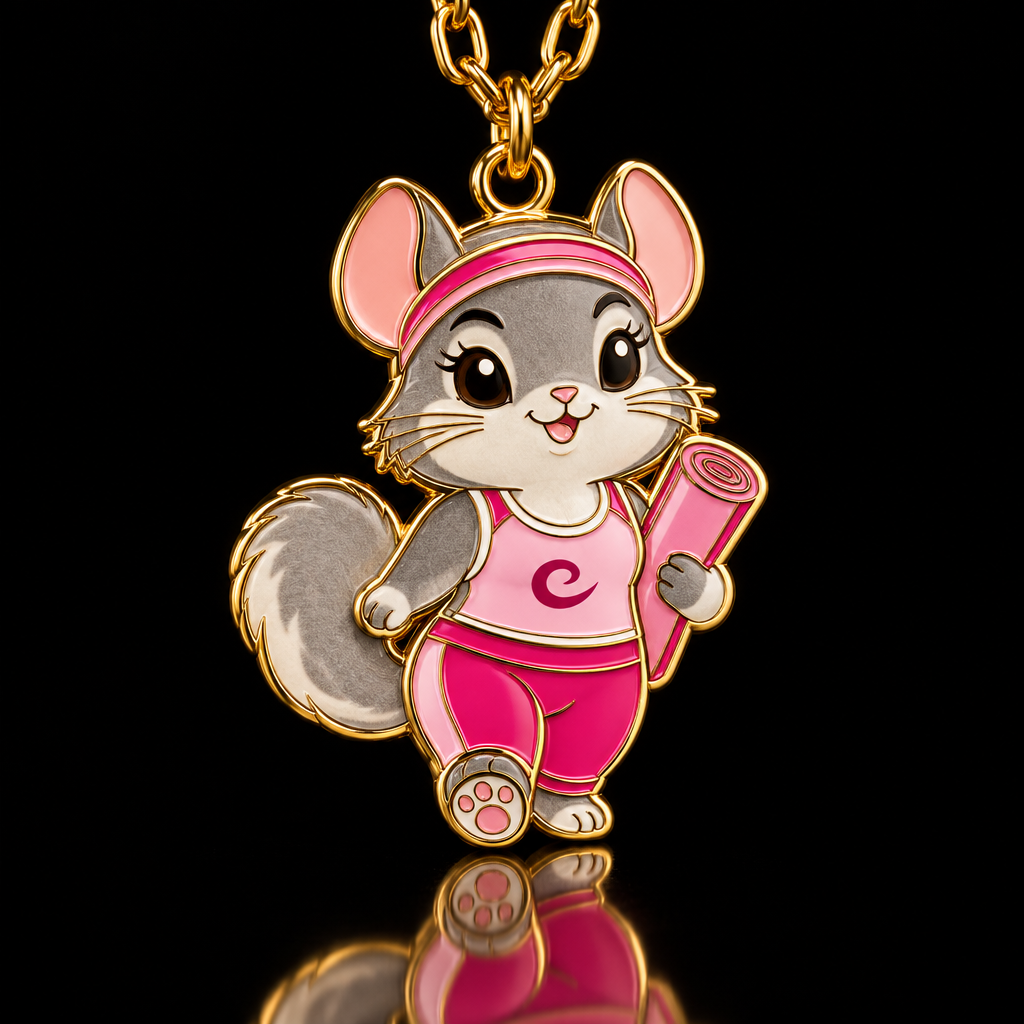 Stella the Chinchilla water bottle design