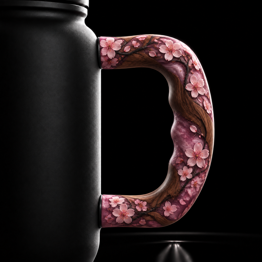 Cherry Blossoms water bottle design