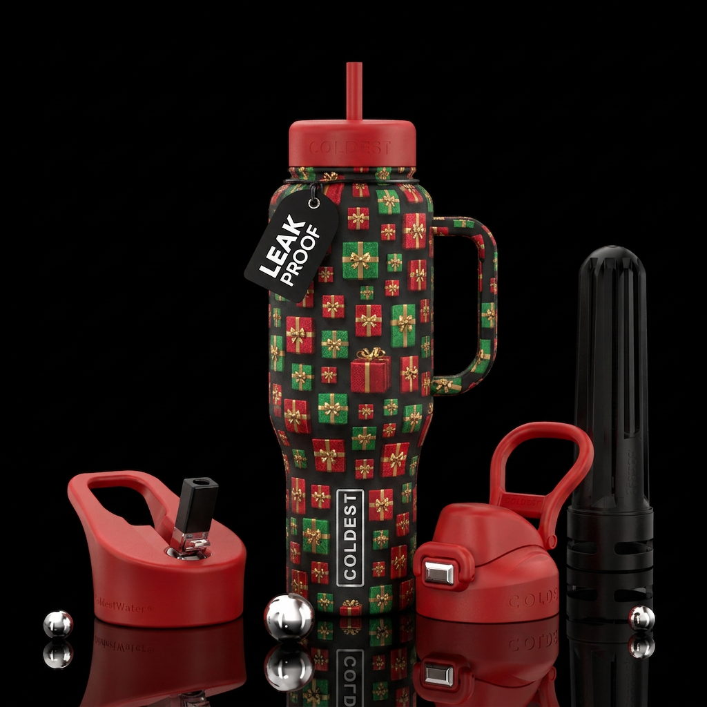 Christmas Presents water bottle design