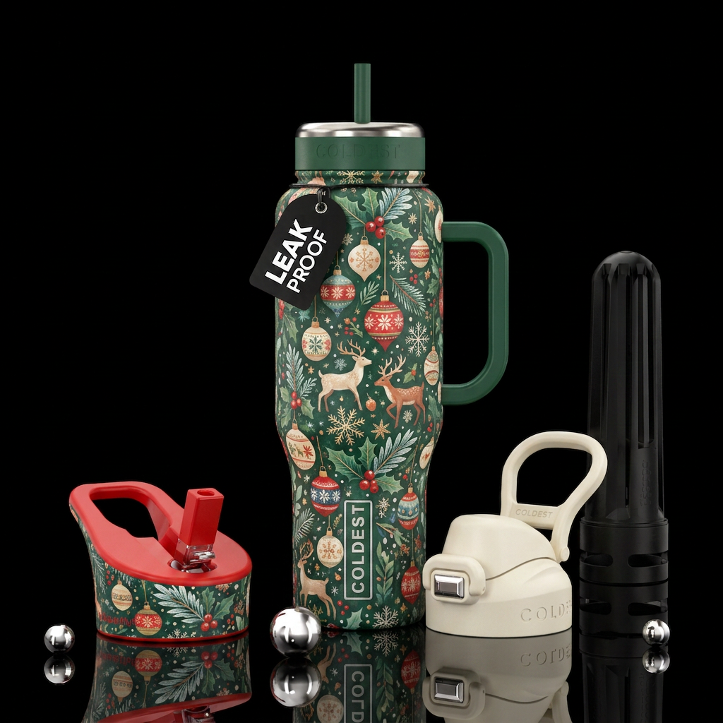 Merry and Bright water bottle design
