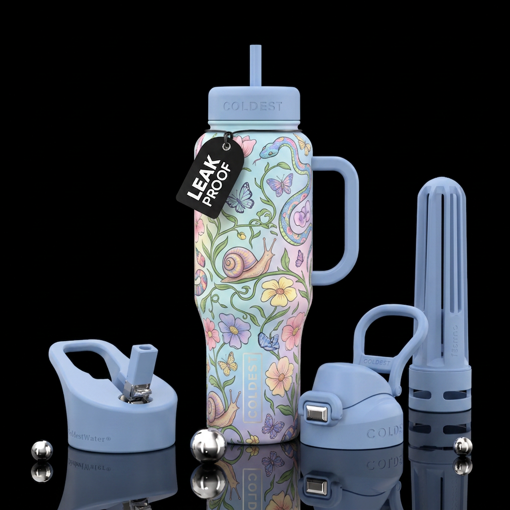 A snailin’ good time water bottle design