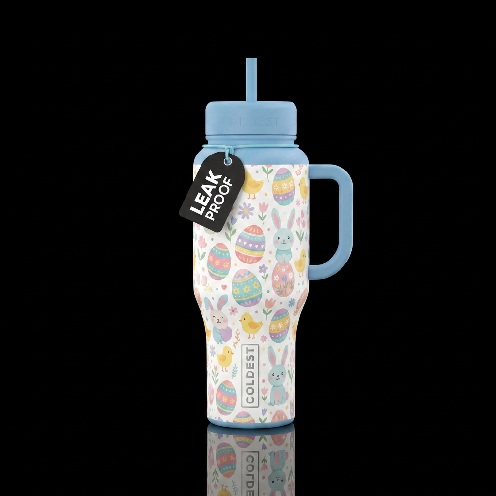Easter party water bottle design