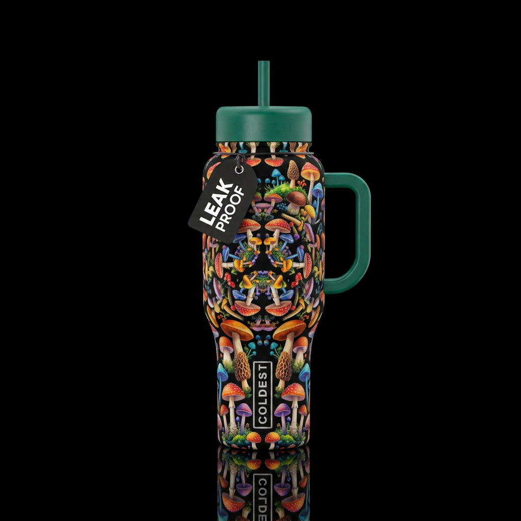 Shroomin’ water bottle design