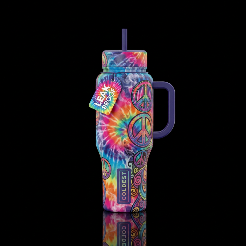 Give peace a chance water bottle design