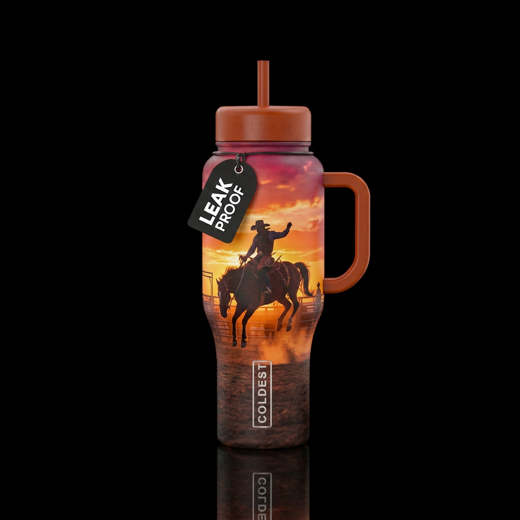 Ride ‘em water bottle design