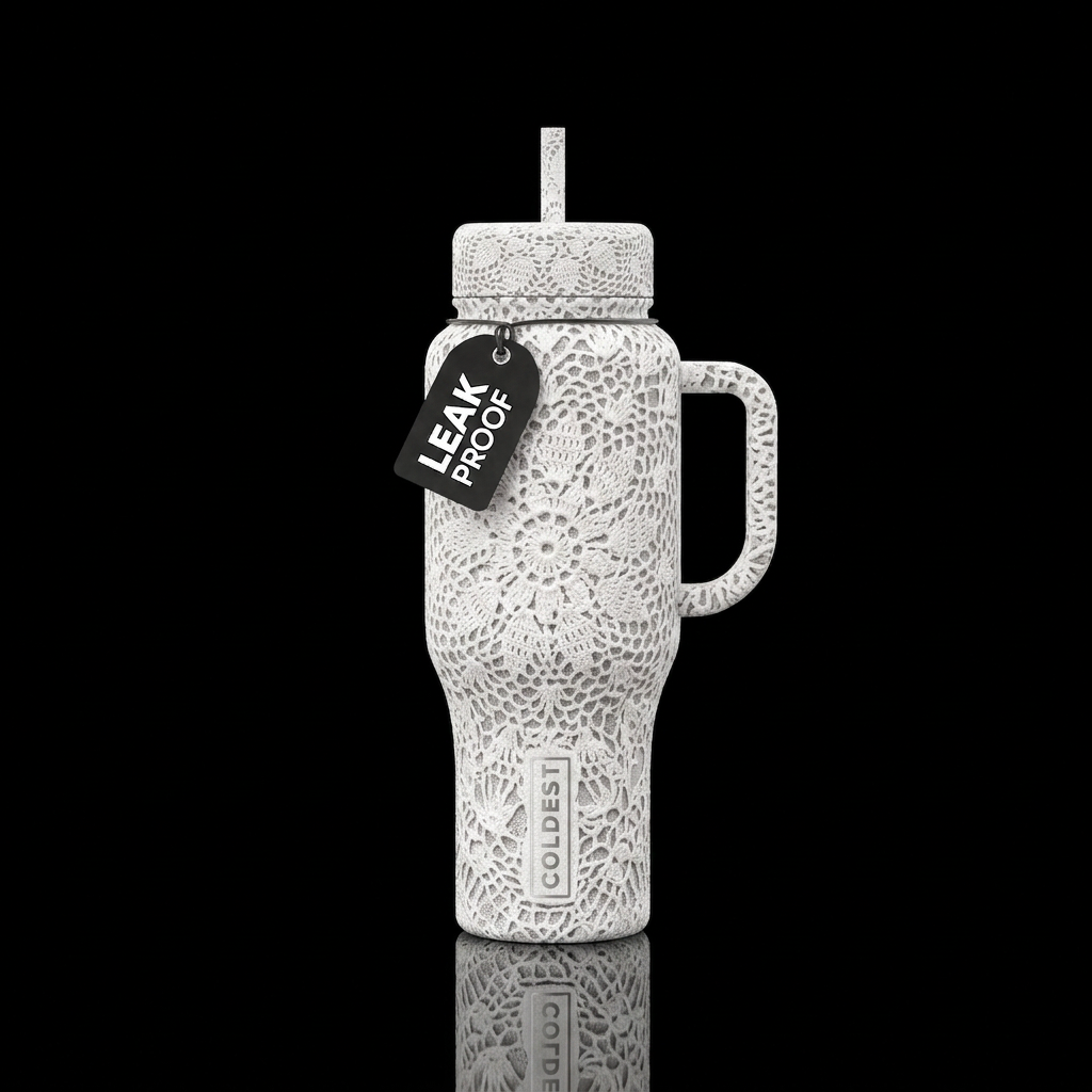 Doily water bottle design