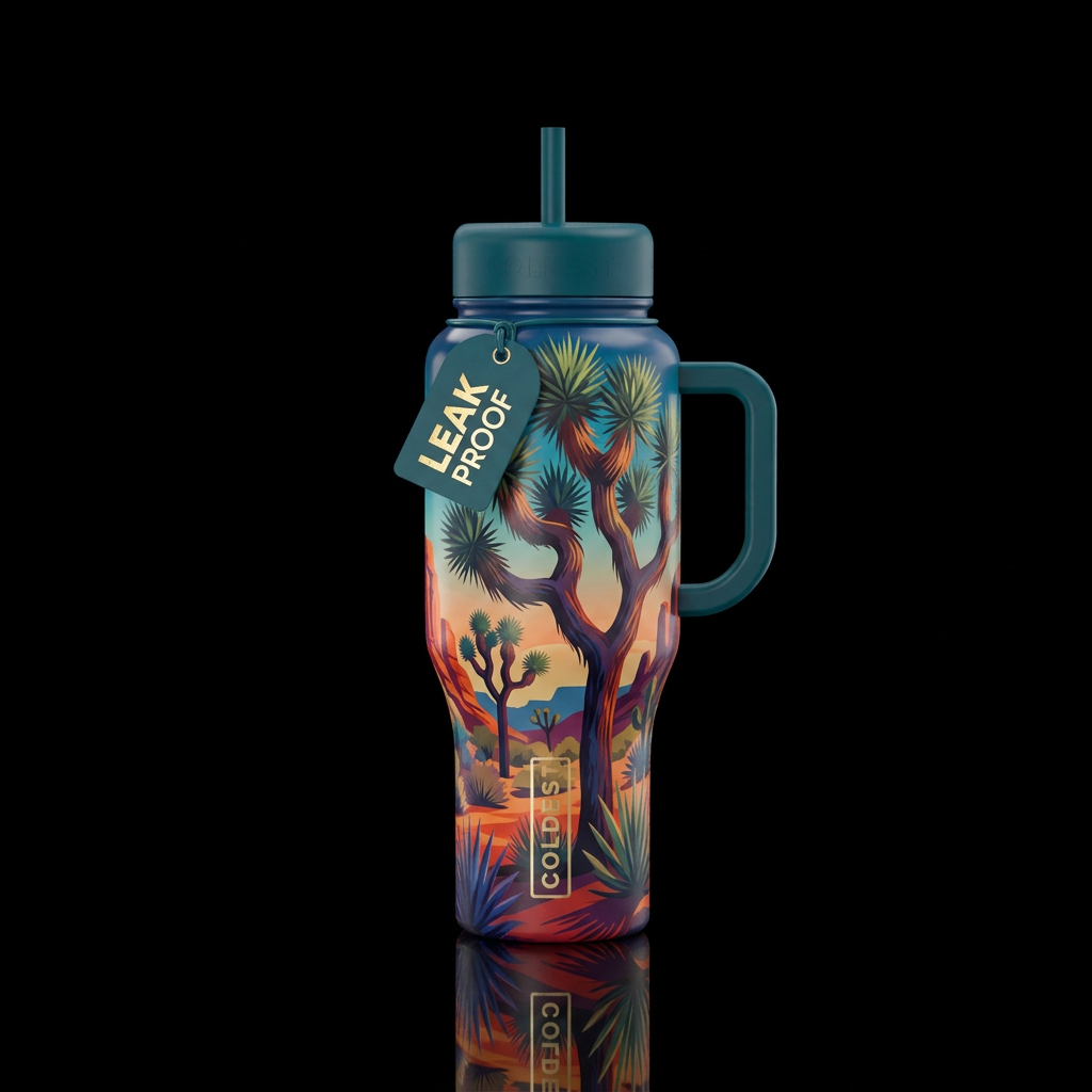 Joshua trees water bottle design