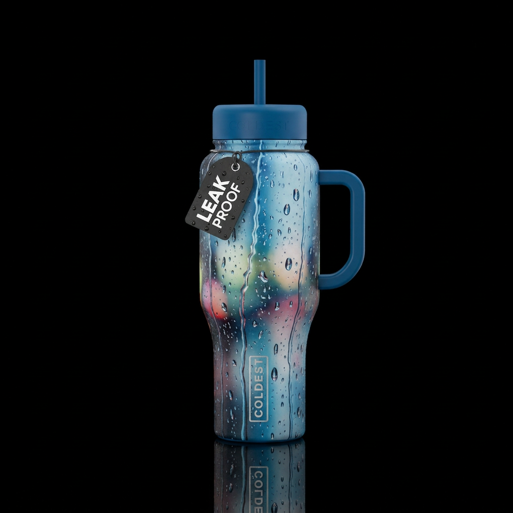 Rainy days water bottle design