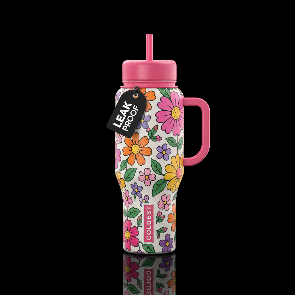 Coloring book water bottle design