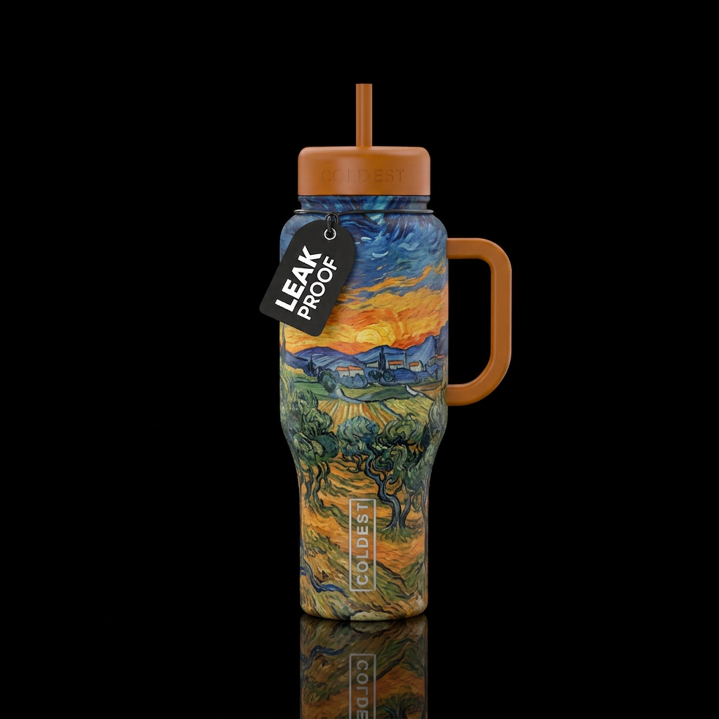 sunset at montmajour saint-rimy water bottle design