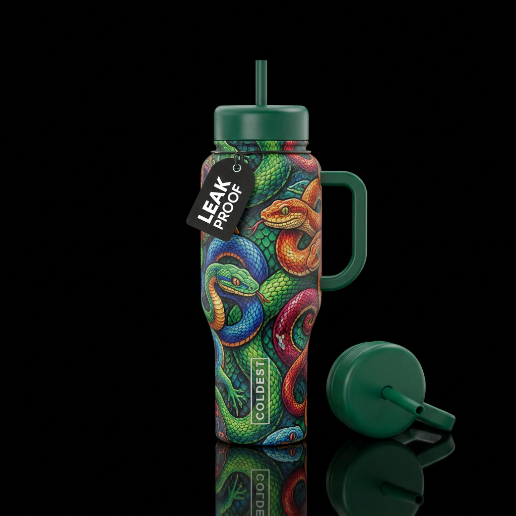 Reptiles water bottle design