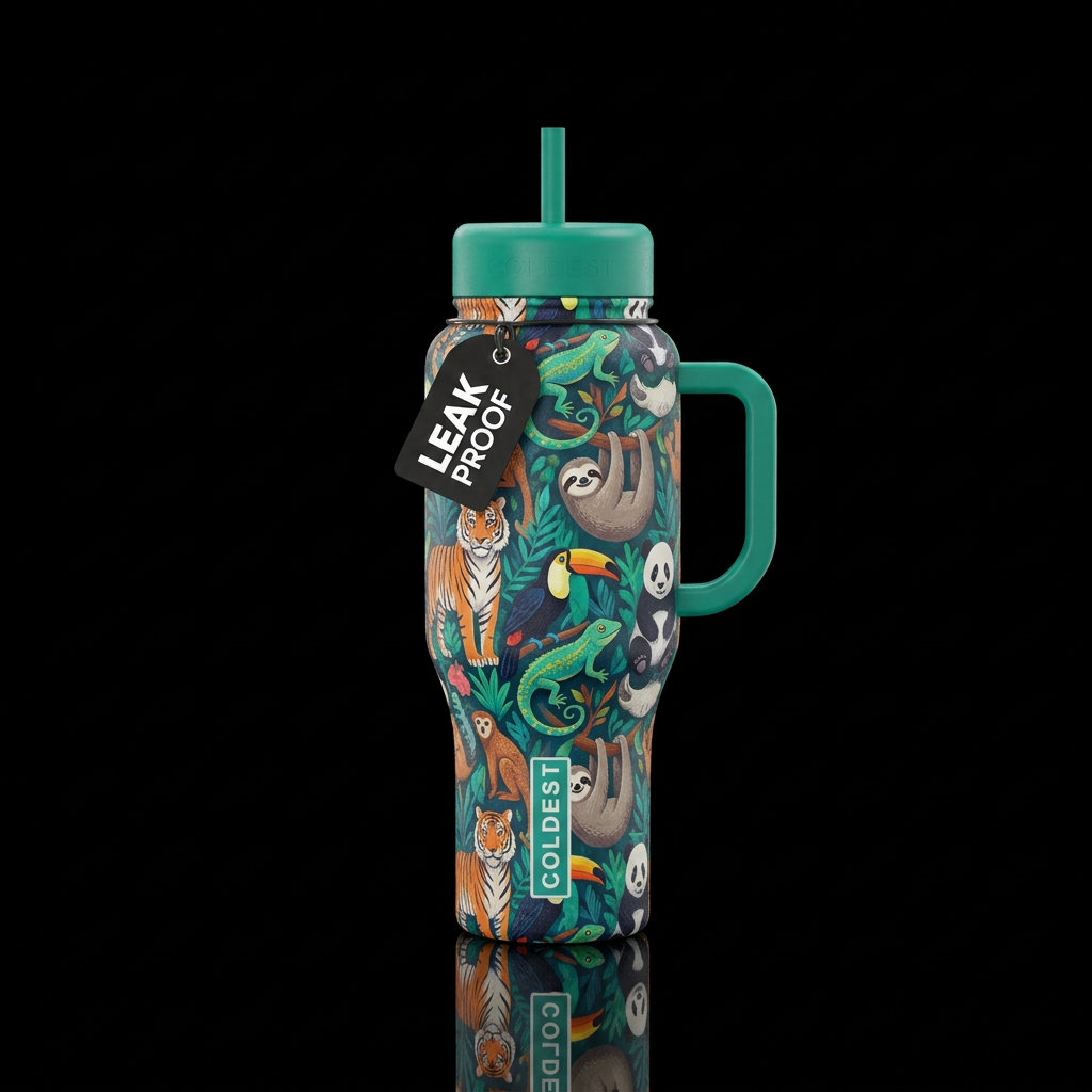 animals water bottle design