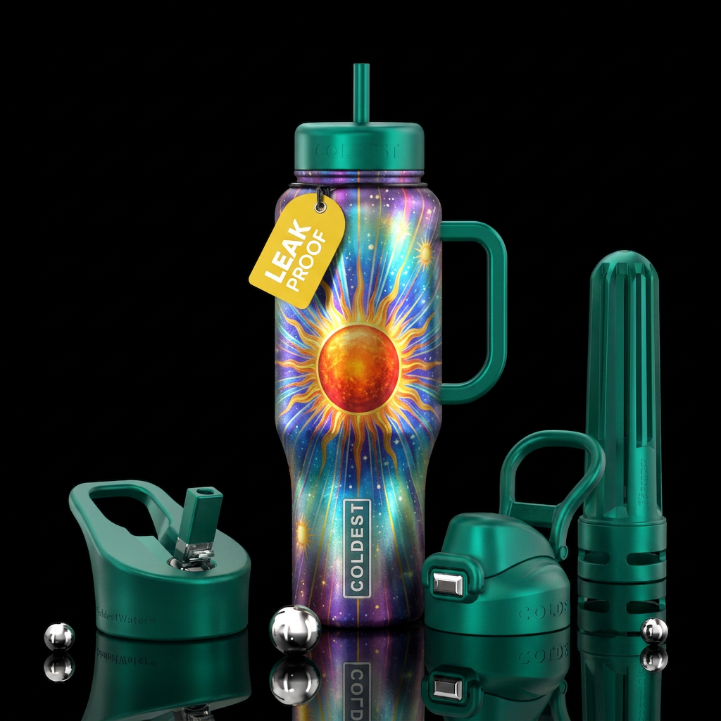 Sunburst water bottle design