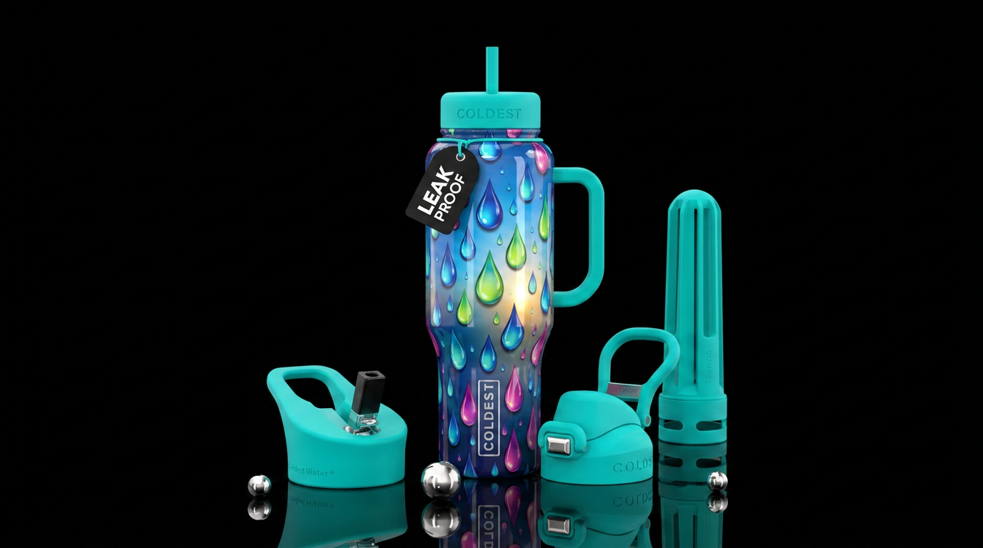 Raindrops water bottle design