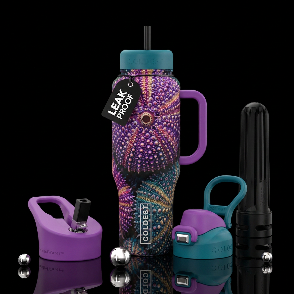 Sea urchin water bottle design