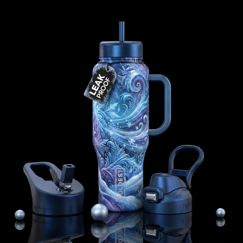 Winter storm water bottle design