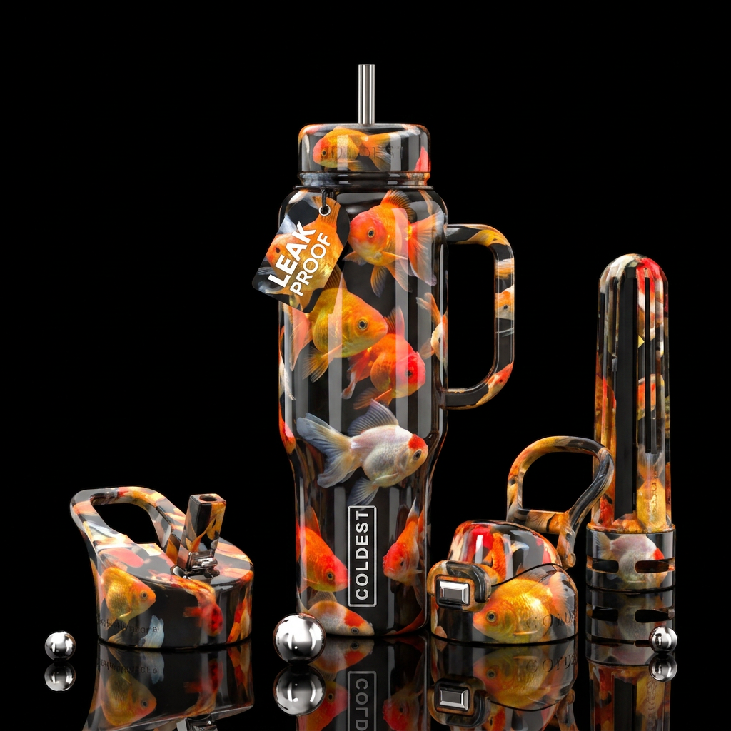 Goldfish water bottle design