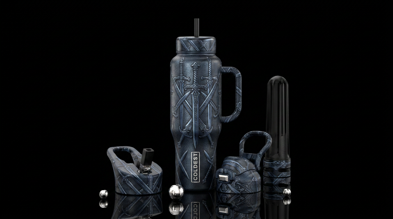 Swords water bottle design