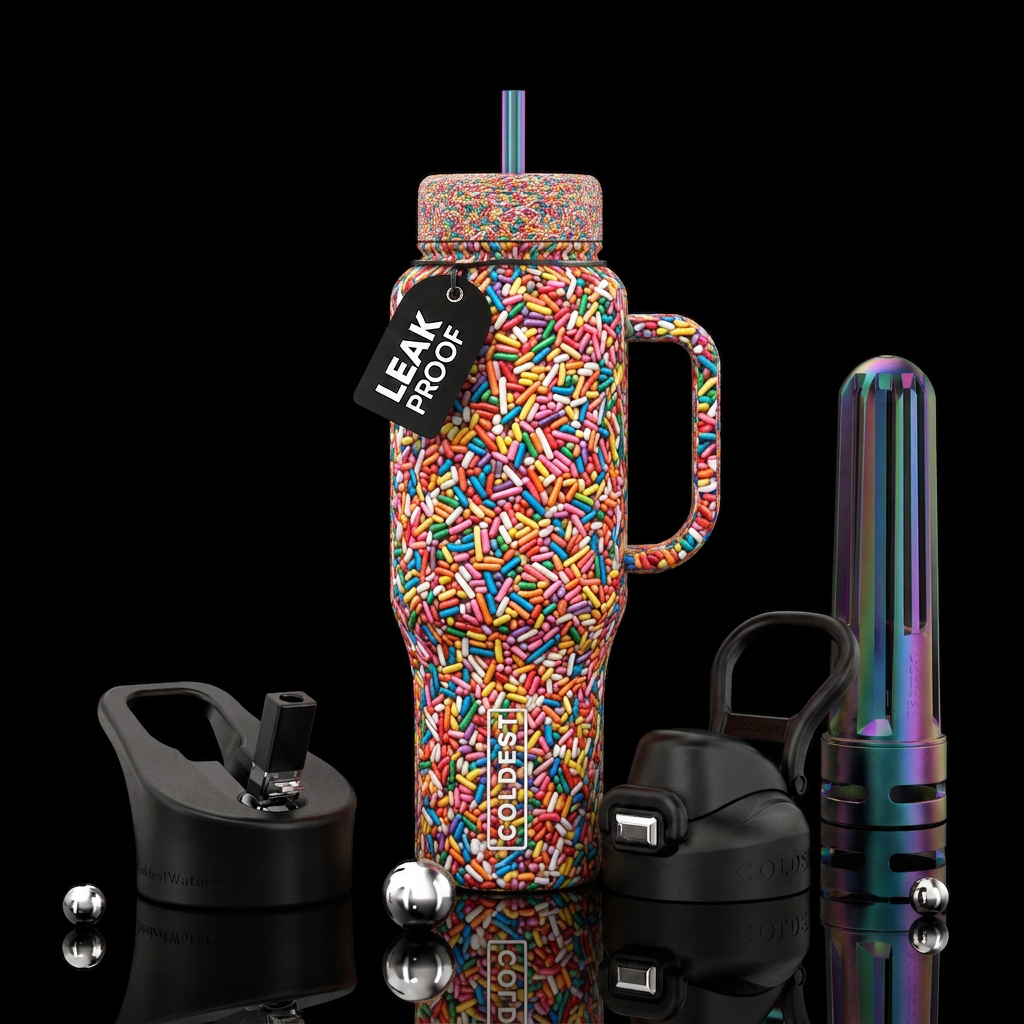 Sprinkles water bottle design