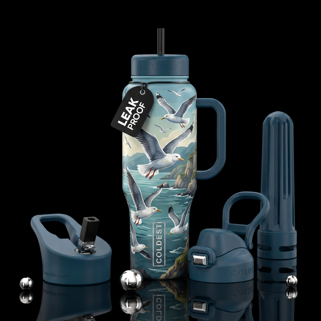 Seagulls water bottle design