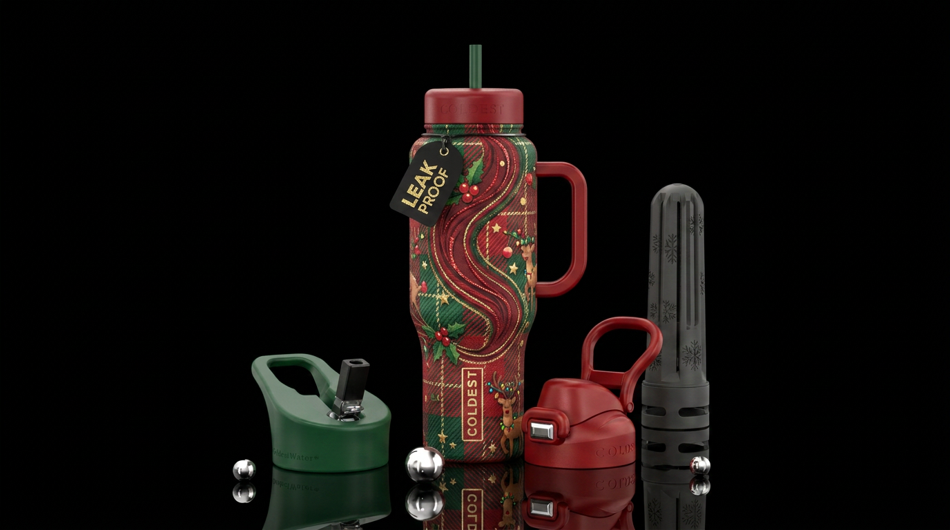 Christmas water bottle design