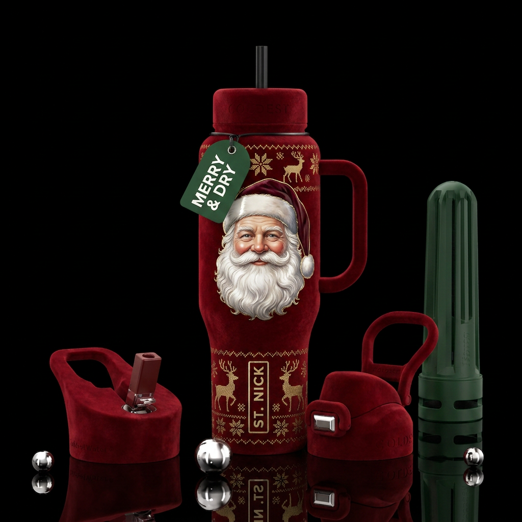 Saint Nick water bottle design