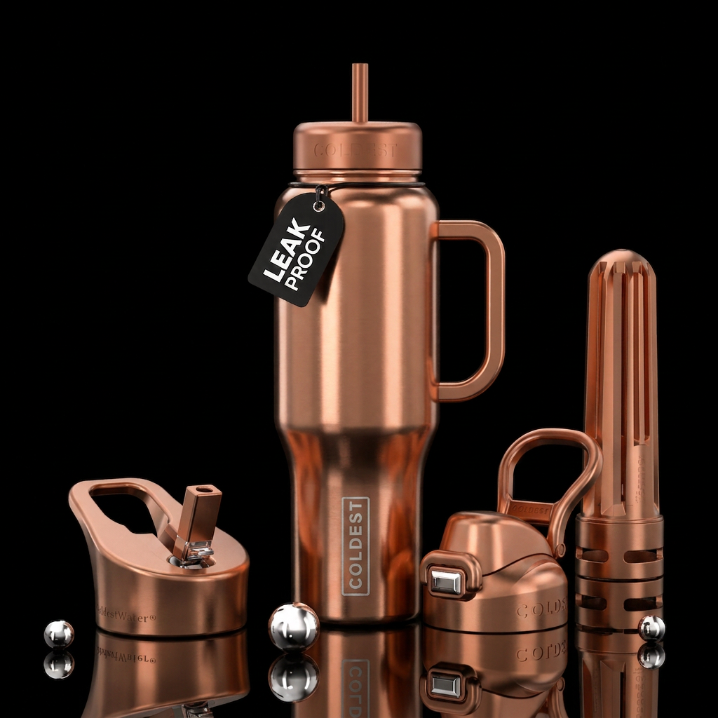 Copper water bottle design