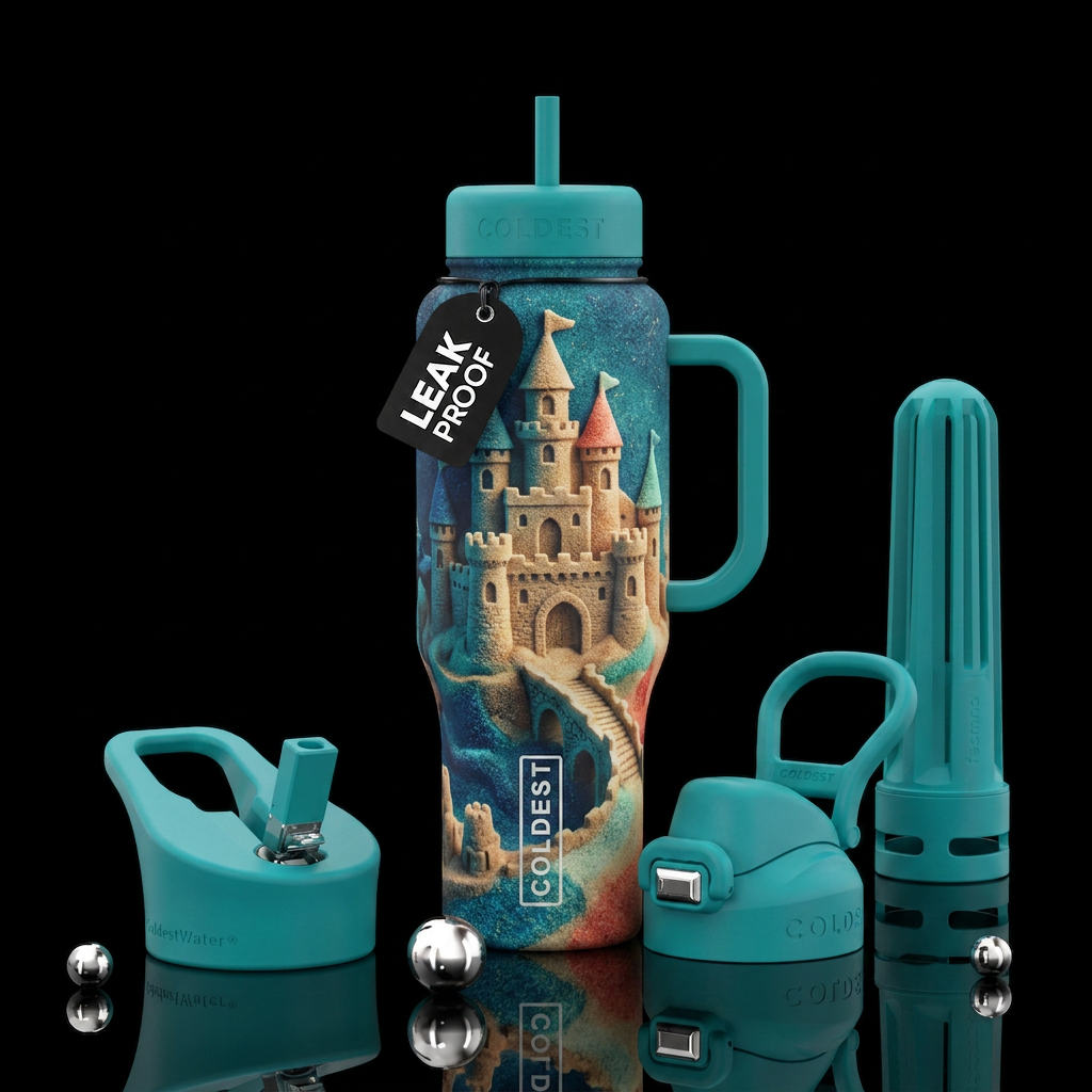 Sandcastle water bottle design