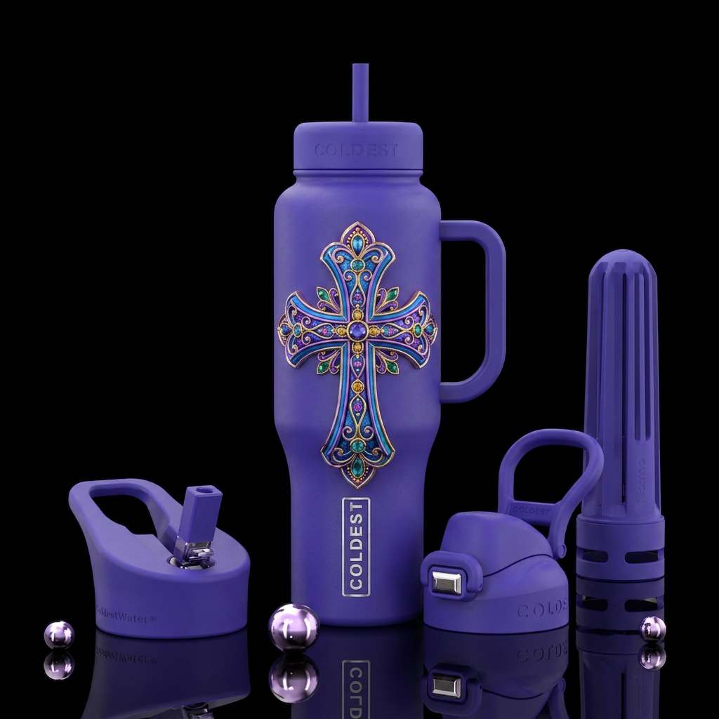 3-D cross water bottle design