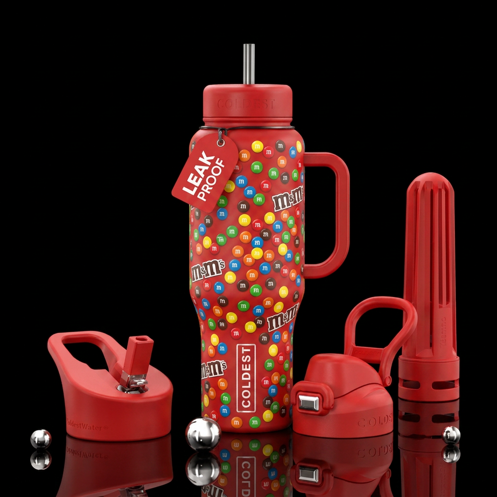 M&M’s water bottle design