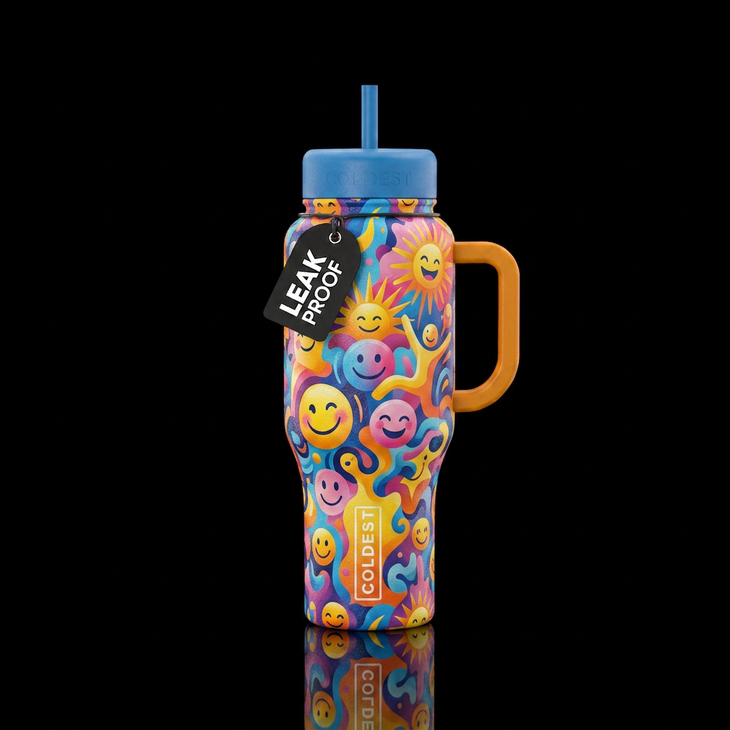 Happy joy, happy joy water bottle design