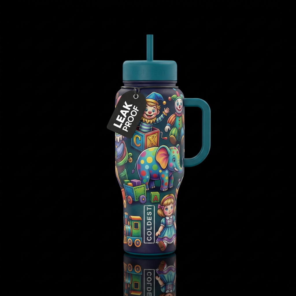 Misfits toys water bottle design