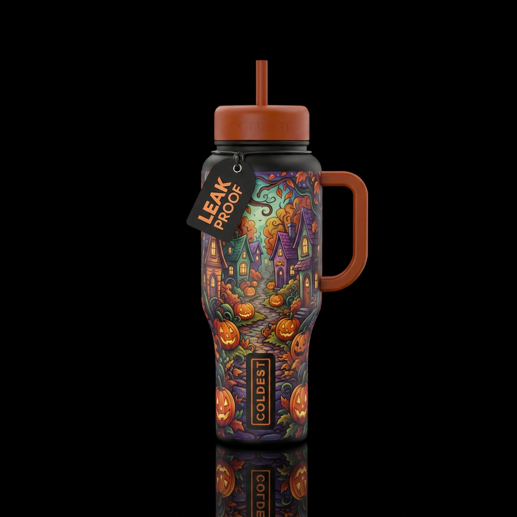 Pumpkin Lane water bottle design