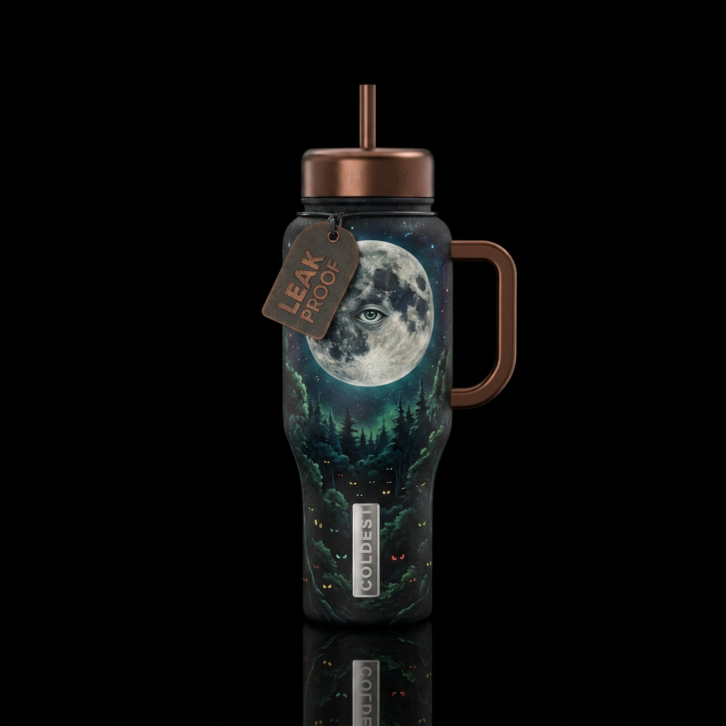 Creepy water bottle design