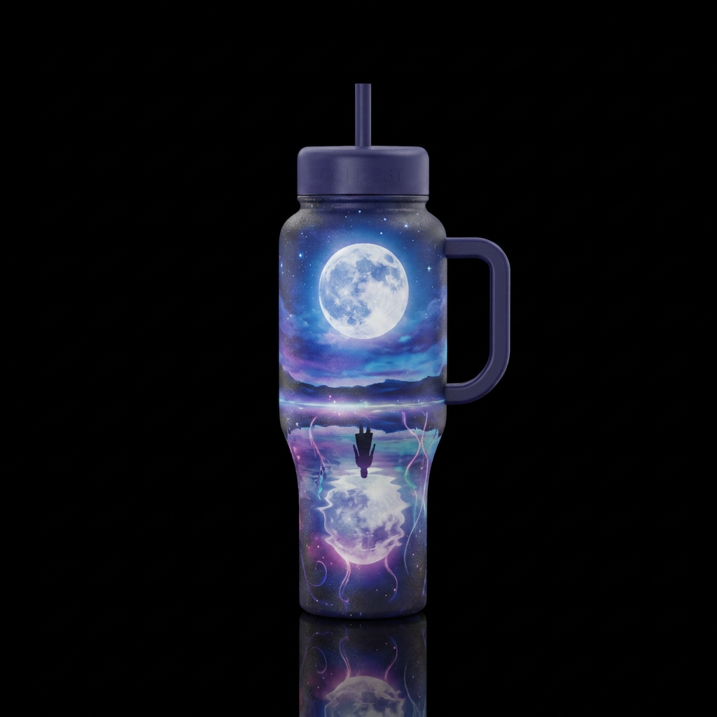 The upside down water bottle design