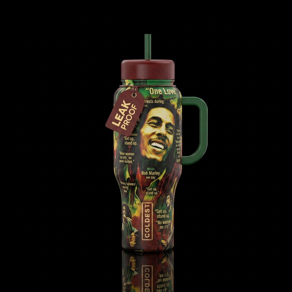 Bob Marley water bottle design