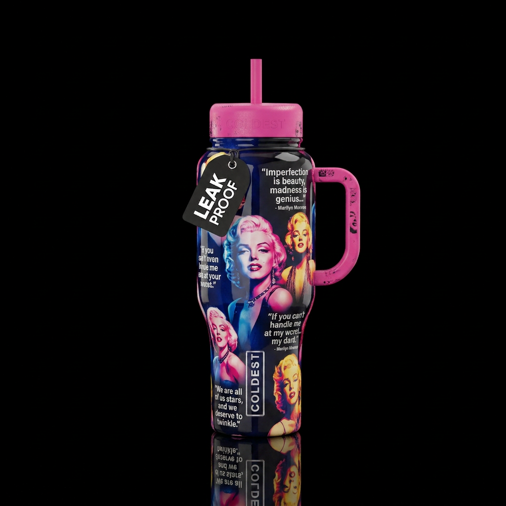 Monroe quotes water bottle design