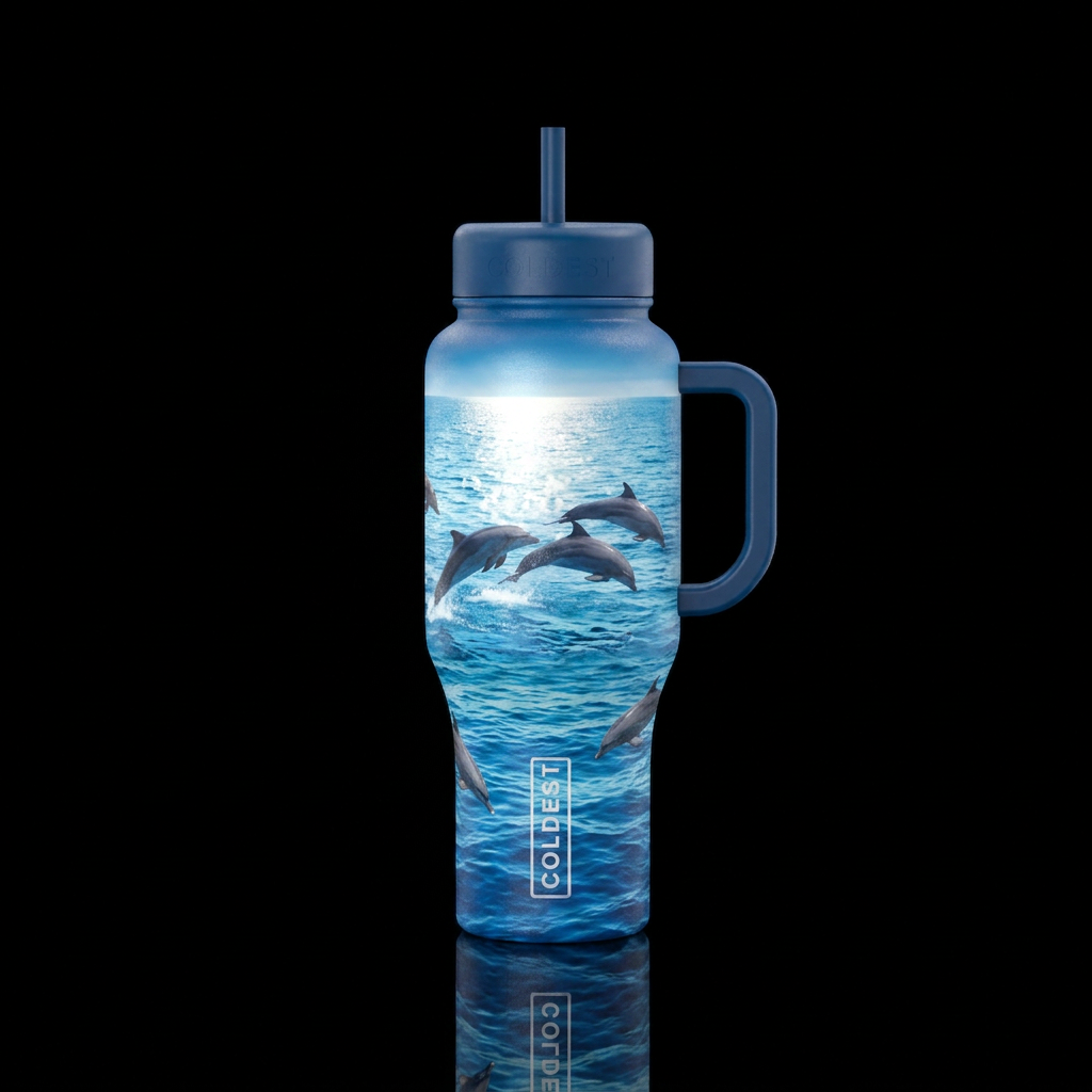 Dolphins water bottle design