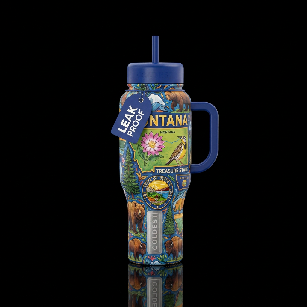 Montana water bottle design