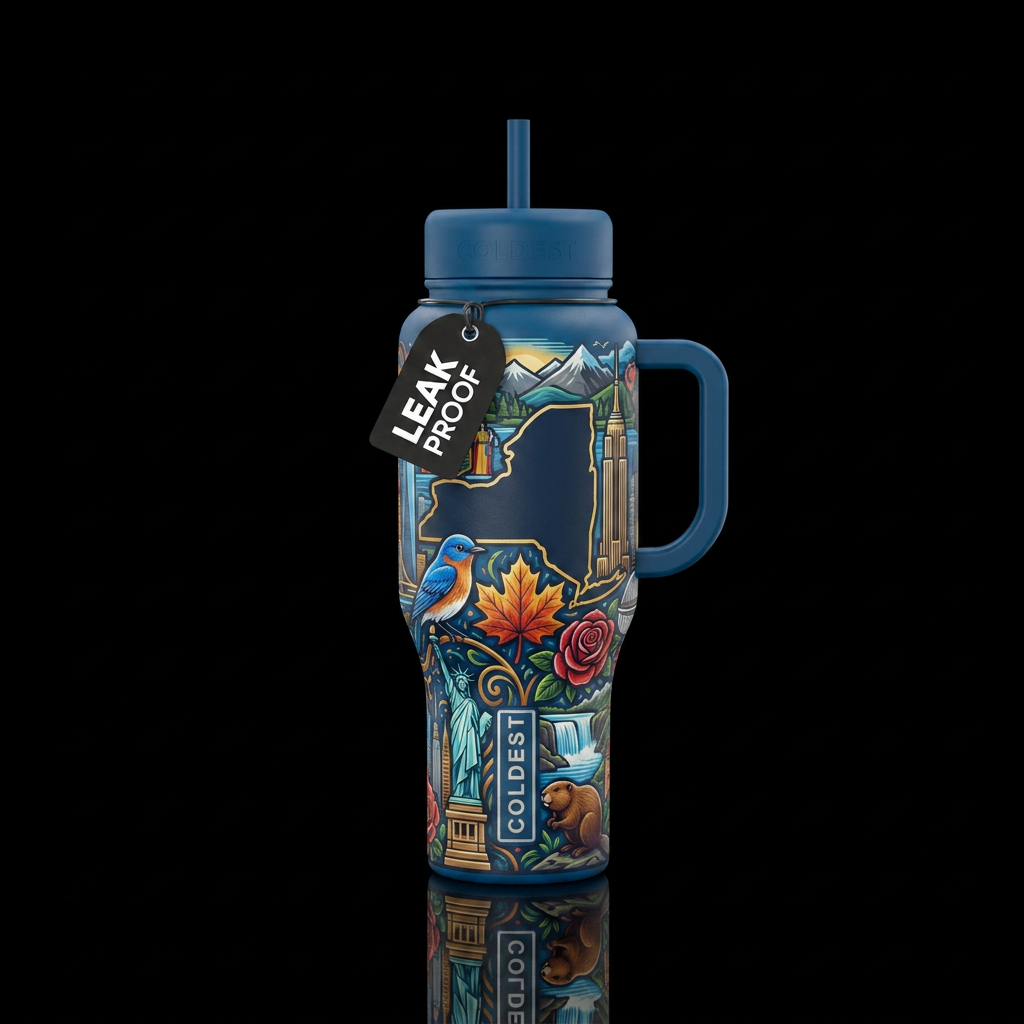NEW YORK water bottle design