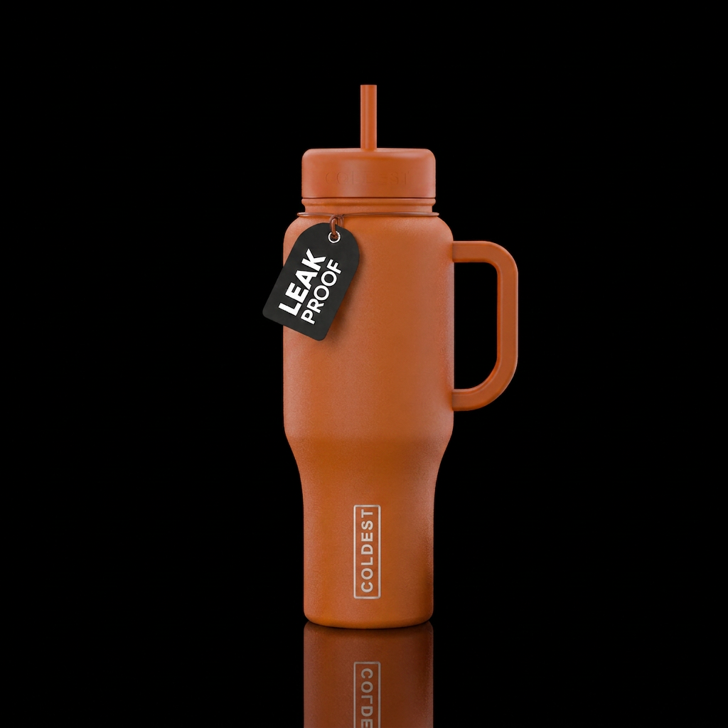 Hunter orange. water bottle design