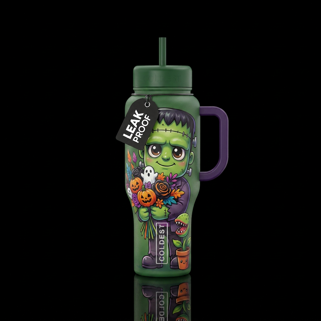 Cute Frankie water bottle design