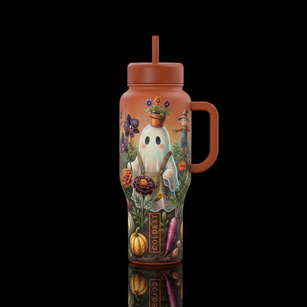 Ghost gardening. water bottle design