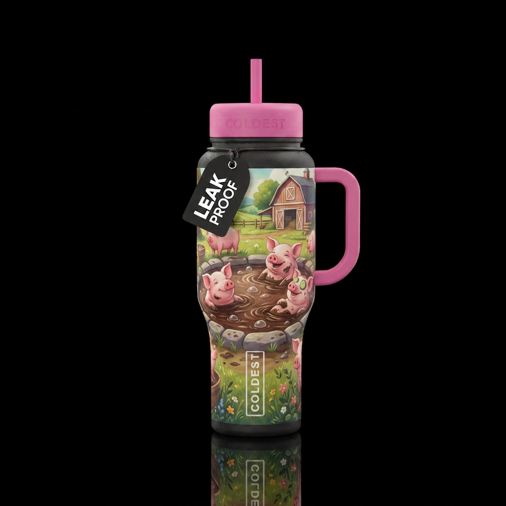 Spa day water bottle design